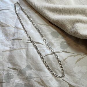 Kenneth Cole Reaction silver chain link necklace.  Approx 38” long.